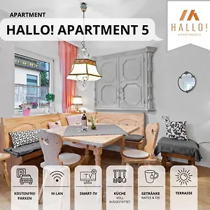 Sehr Große Ferienwohnung In Bester Lage Mit Großer Sonnenterrasse L Innenstadtnähe L 1 Minute Zum Bahnhof L Große Küche L Tv L Extra-wc L Free-wlan L Willkommen Im Hallo!-apartment 5 Bad Wörishofen